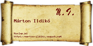 Márton Ildikó névjegykártya